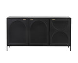 Aziza Sideboard Elegant Metal Frame With Brass Handles