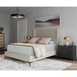 Aziza Nightstand Iron Frame With Brass Handles