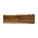 Ridge Waterfall Edge Designed Wooden Backless Bench