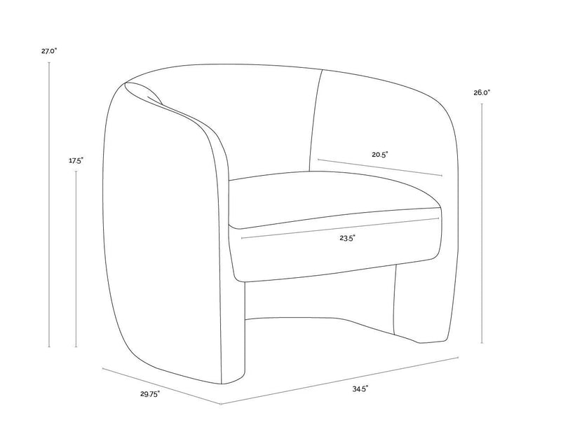 Mircea Fabric Upholstered Lounge Chair