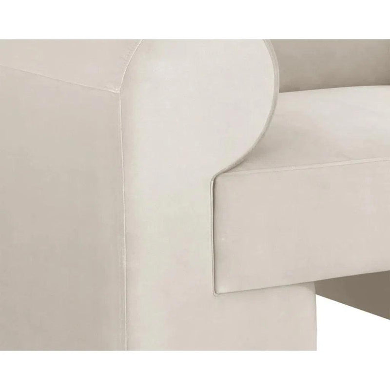 Ionic Fabric Upholstered Armchair