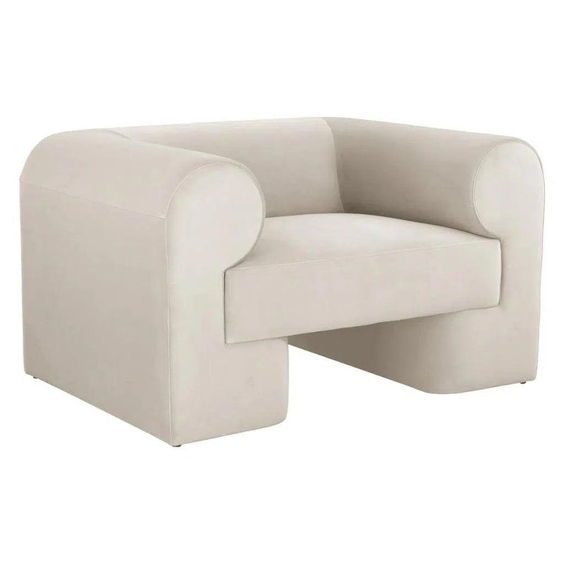 Ionic Fabric Upholstered Armchair