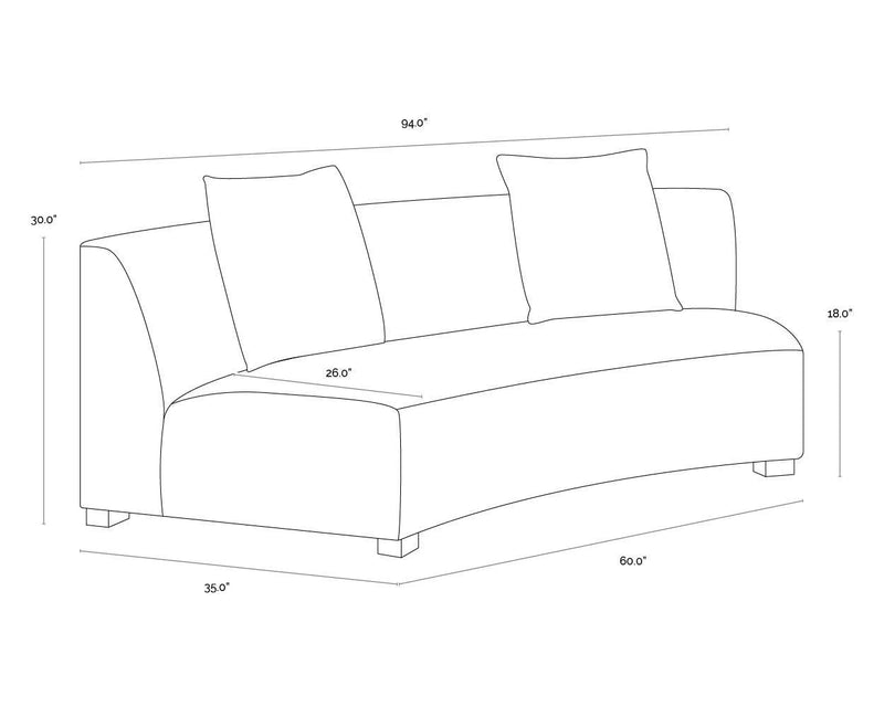 Sarasota Modular Sofa Rhapsody Greige With Throw Pillows