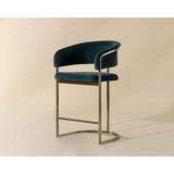 Marris Leather Upholstered Modern Counter Stool