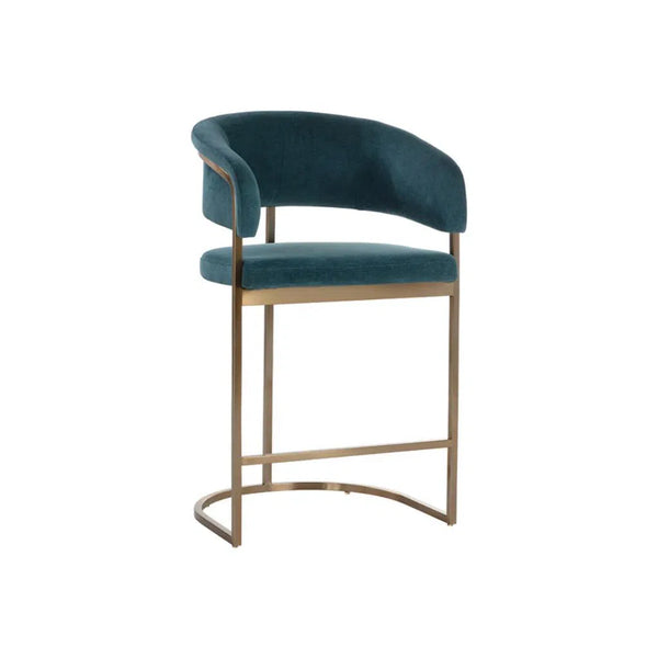 Marris Leather Upholstered Modern Counter Stool