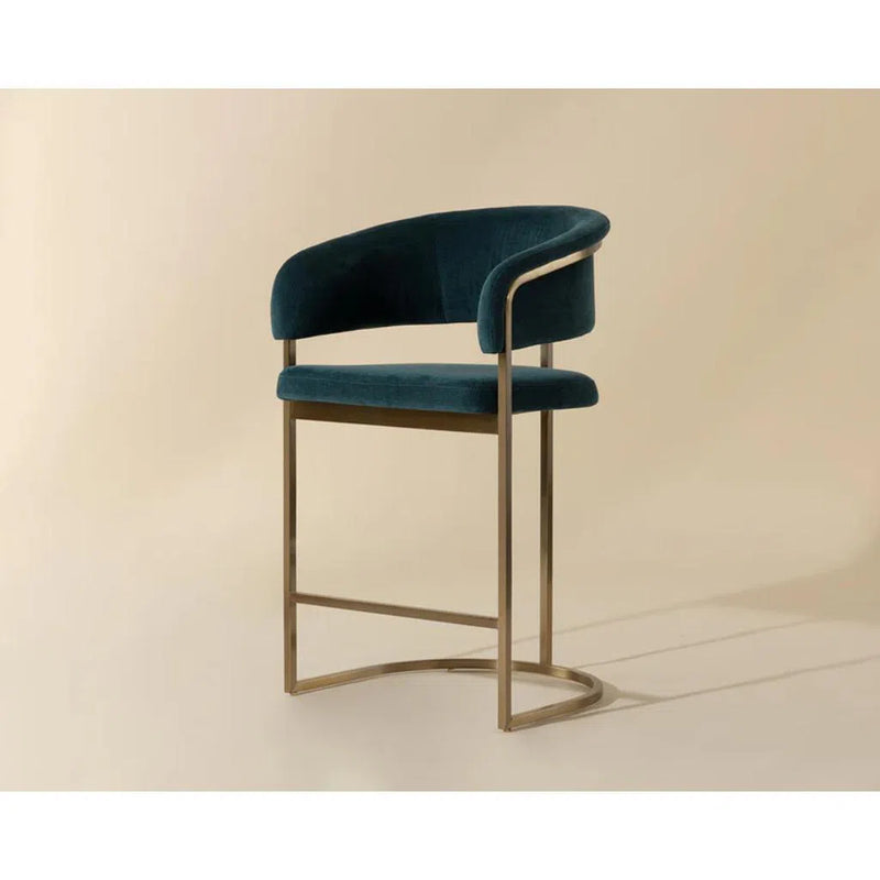 Marris Leather Upholstered Modern Counter Stool