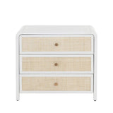 Tierra Nightstand With Soft Closing Drawers and Rattan