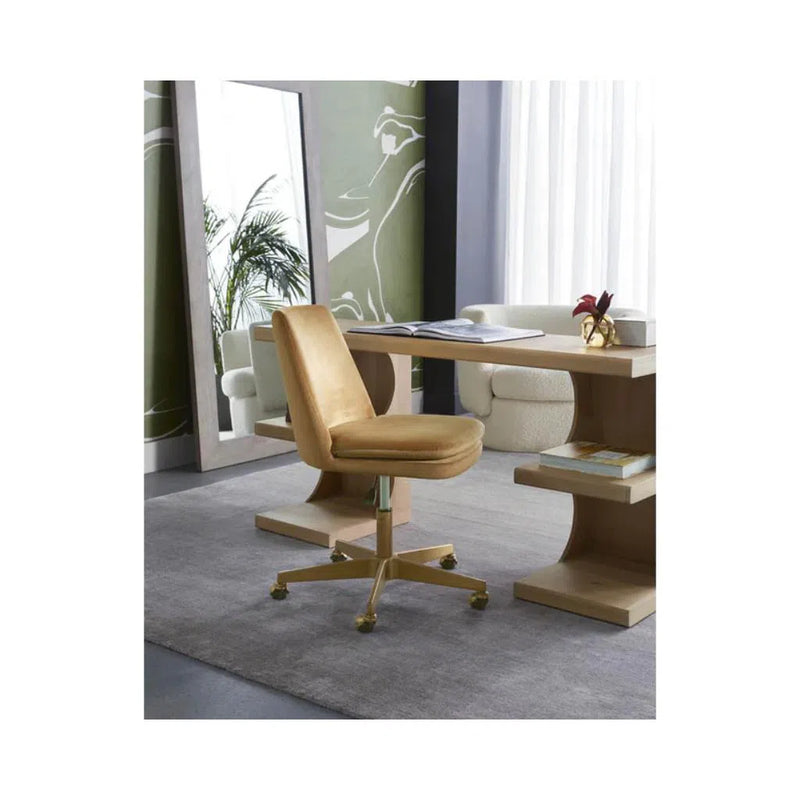 Berget Fabric Upholstered Armless Office Chair