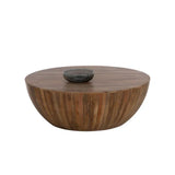 Kinsley Wooden Handcrafted Round Coffee Table