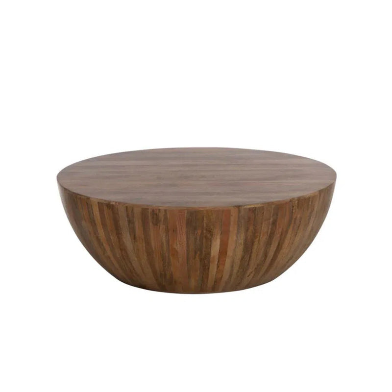 Kinsley Wooden Handcrafted Round Coffee Table