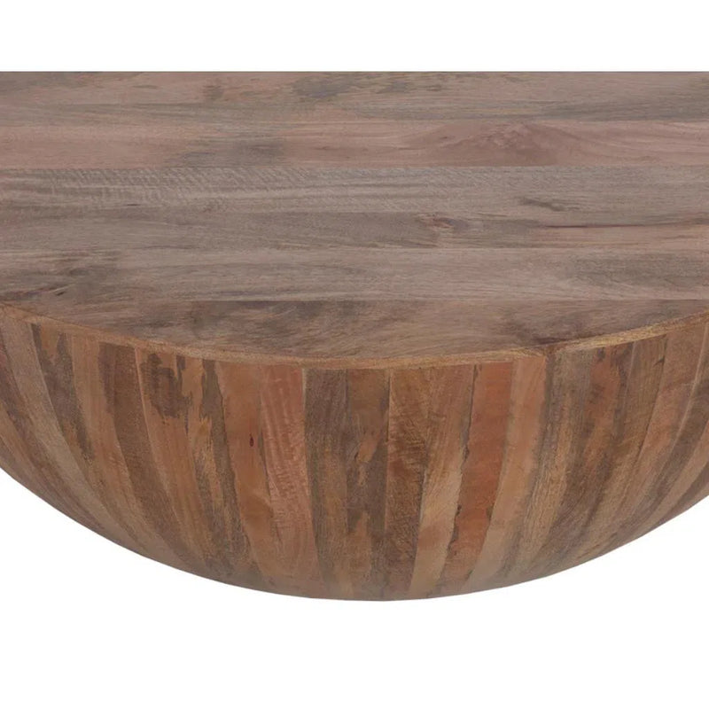 Kinsley Wooden Handcrafted Round Coffee Table