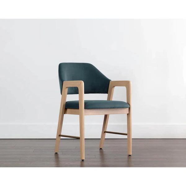 Milton Leather Upholstered Dining Armchair