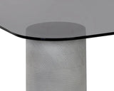 Maude Coffee Table Sleek Smoked Glass and Concrete Design