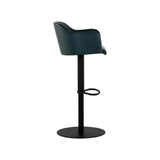 Hensley Leather Upholstered Modern Adjustable Stool