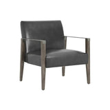 Earl Leather Upholstered Lounge Chair