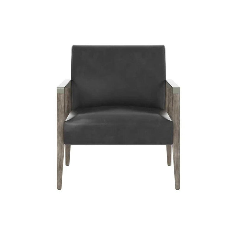 Earl Leather Upholstered Lounge Chair