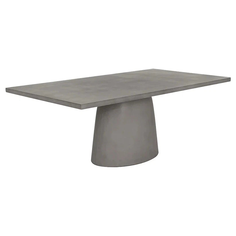 Cavallini Dining Table - Sleek Light Grey Concrete