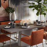 Cavallini Dining Table - Sleek Light Grey Concrete