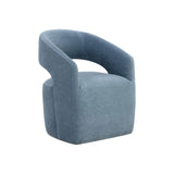 Lloret Fabric Upholstered Wheeled Dining Armchair