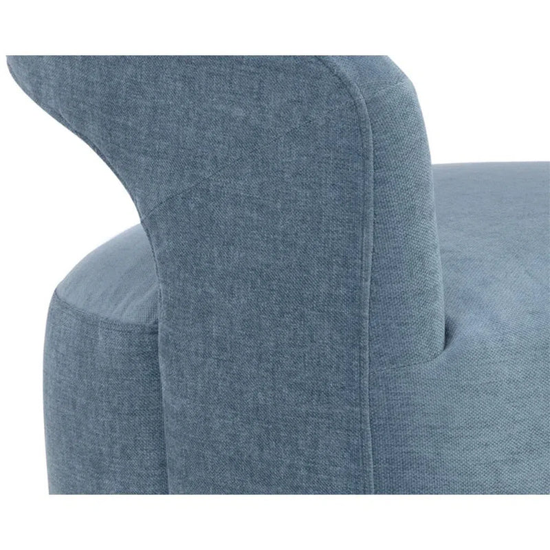 Lloret Fabric Upholstered Wheeled Dining Armchair