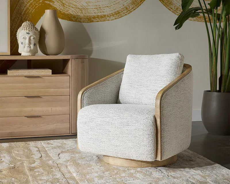 Tasia Fabric Swivel Lounge Chair