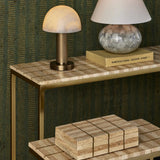 Dezi Natural Brass Inlay Travertine Box