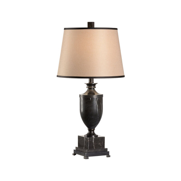 Natural Black Marble Urn Table Lamp