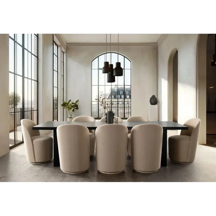 110" Sonoma Wood Black Rectangular Dining Table-Dining Tables-Diamond Sofa-LOOMLAN