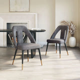 Artus Polyester Upholstered Armless Dining Chair