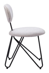 Novi Polyester Upholstered Armless Dining Chair (Set Of 2)