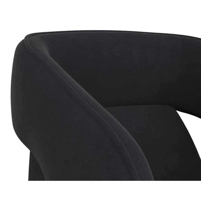 Kendrick Fabric Upholstered Wheeled Dining Armchair