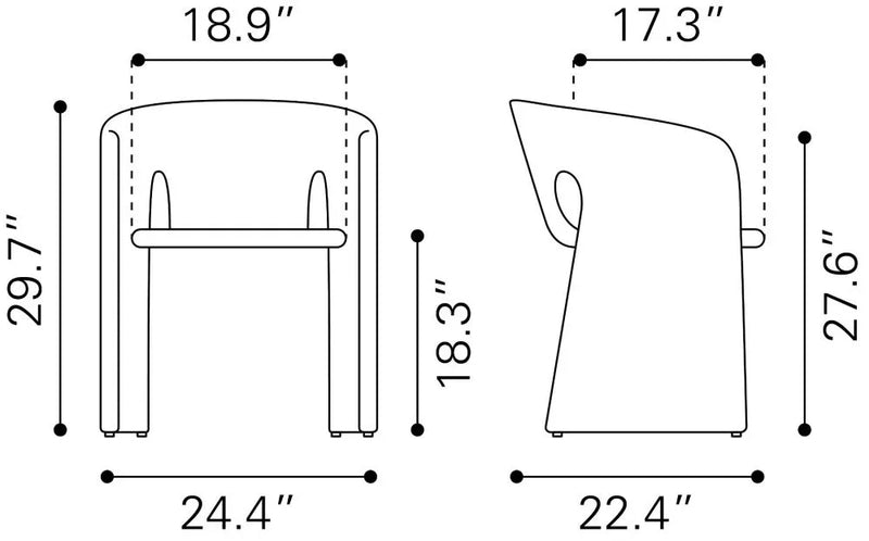 Rosyth Polyester Upholstered Dining Chair