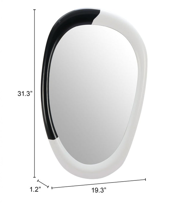 Muna White & Black Vertical Mirror