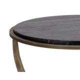 Alicent Marble Top Round End Table