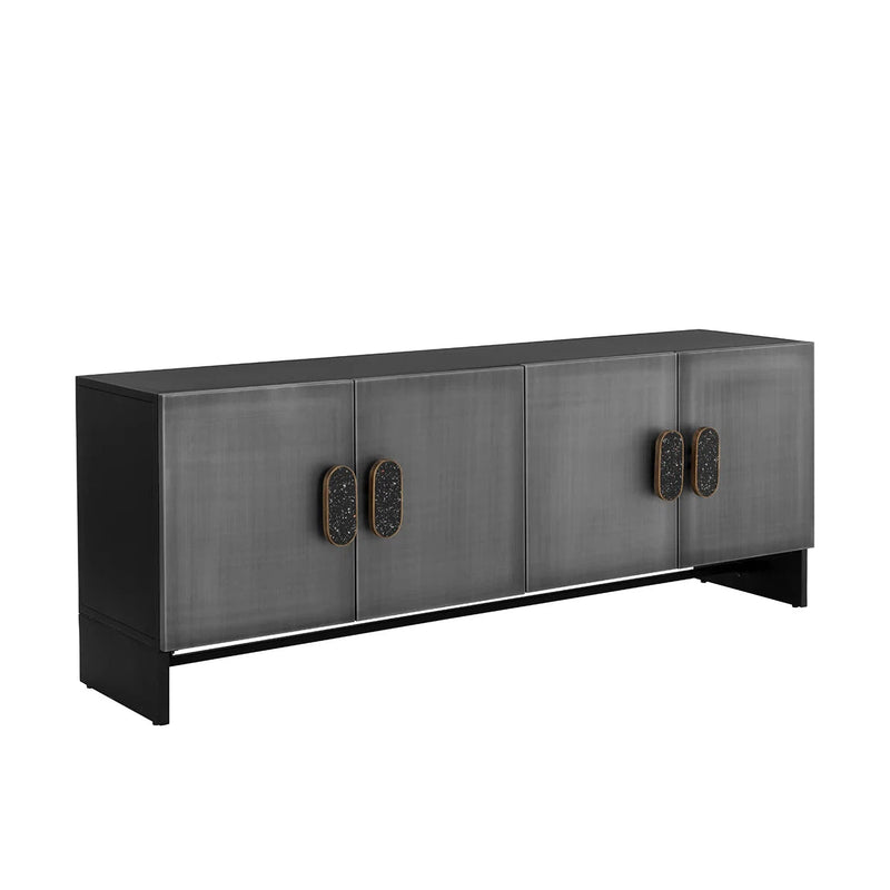 Viserys Sideboard with Black Terrazzo Marble Handles