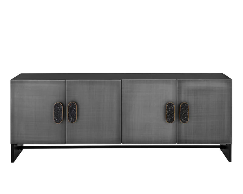 Viserys Sideboard with Black Terrazzo Marble Handles