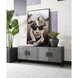 Viserys Sideboard with Black Terrazzo Marble Handles