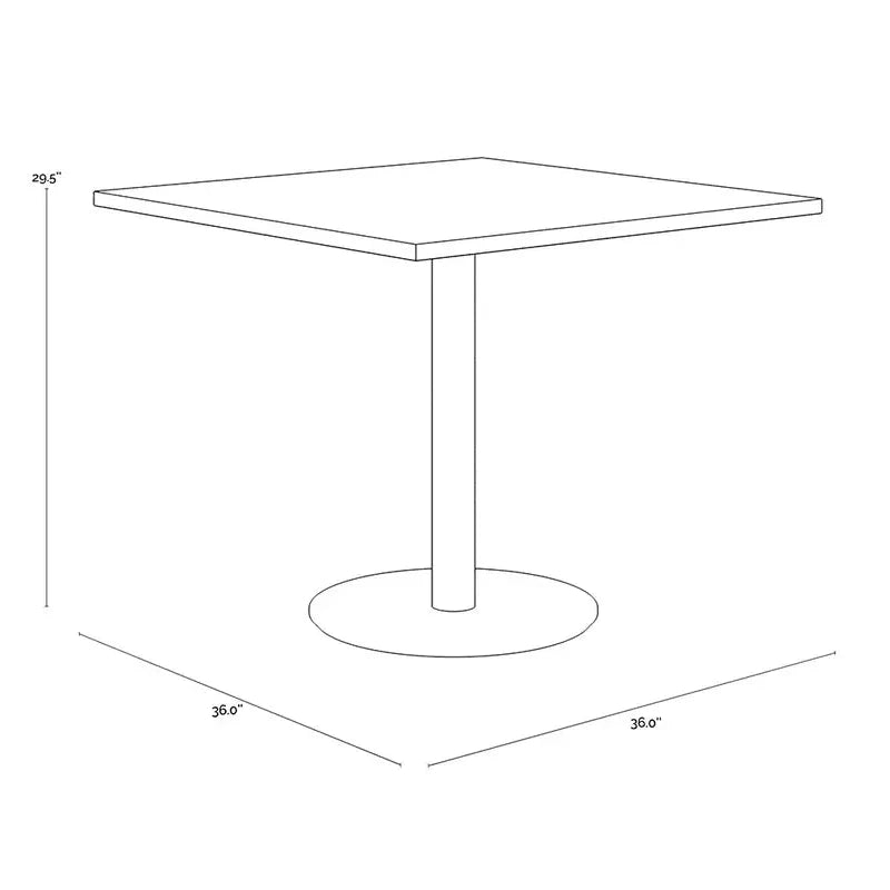 Corina Durable Iron Square Bistro Table