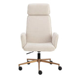 Kalev Office Chair Chacha Cream with Gold Accents