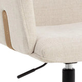 Kalev Office Chair Chacha Cream with Gold Accents