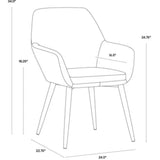 Jayna Fabric Upholstered Dining Armchair