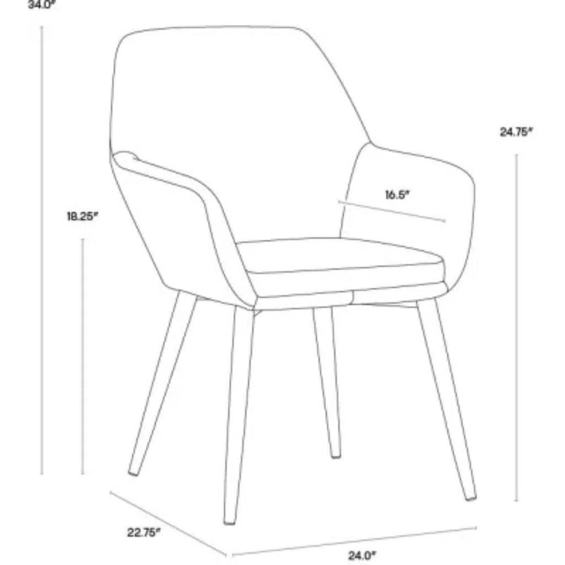 Jayna Fabric Upholstered Dining Armchair