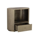 Siena Hand Etched Metal Modern Nightstand