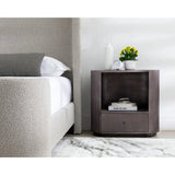 Siena Hand Etched Metal Modern Nightstand