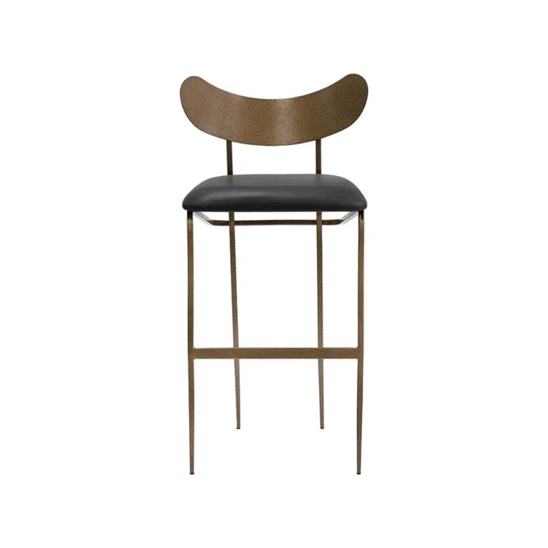 Gibbons Leather Upholstered Unique Barstool