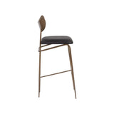 Gibbons Leather Upholstered Unique Barstool