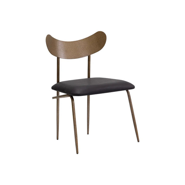 Gibbons Leather Upholstered Unique Armless Dining Chair