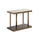 Kamali Side Table Marble Top with Gold Stainless Steel