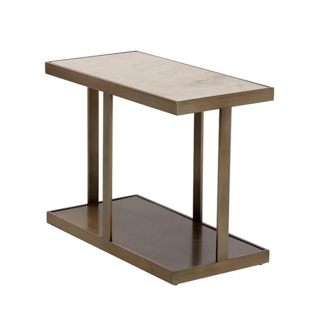 Kamali Side Table Marble Top with Gold Stainless Steel