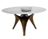 Bijon Dining Table 59" Marble Top With Sculptural Base